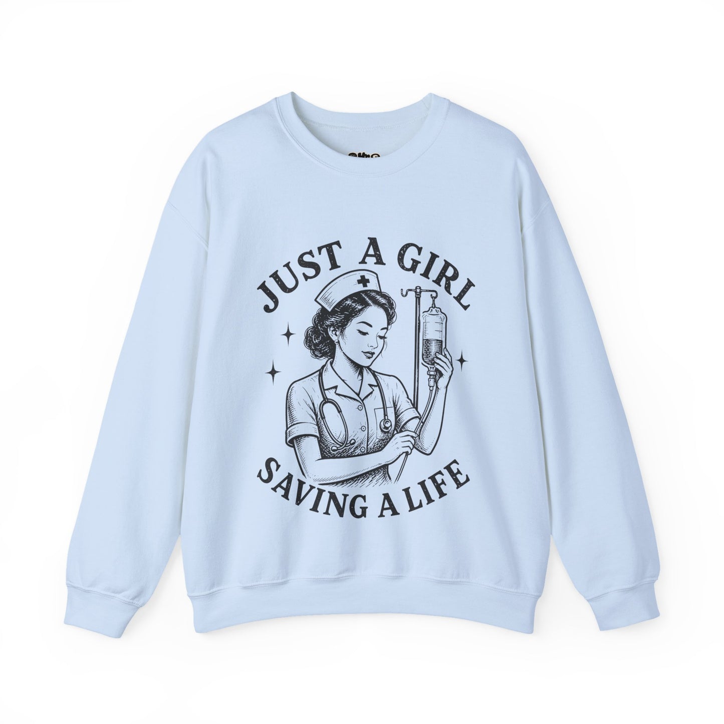 Just a Girl Saving a Life | Vintage Nurse Linocut Graphic Tee - pick your nurse