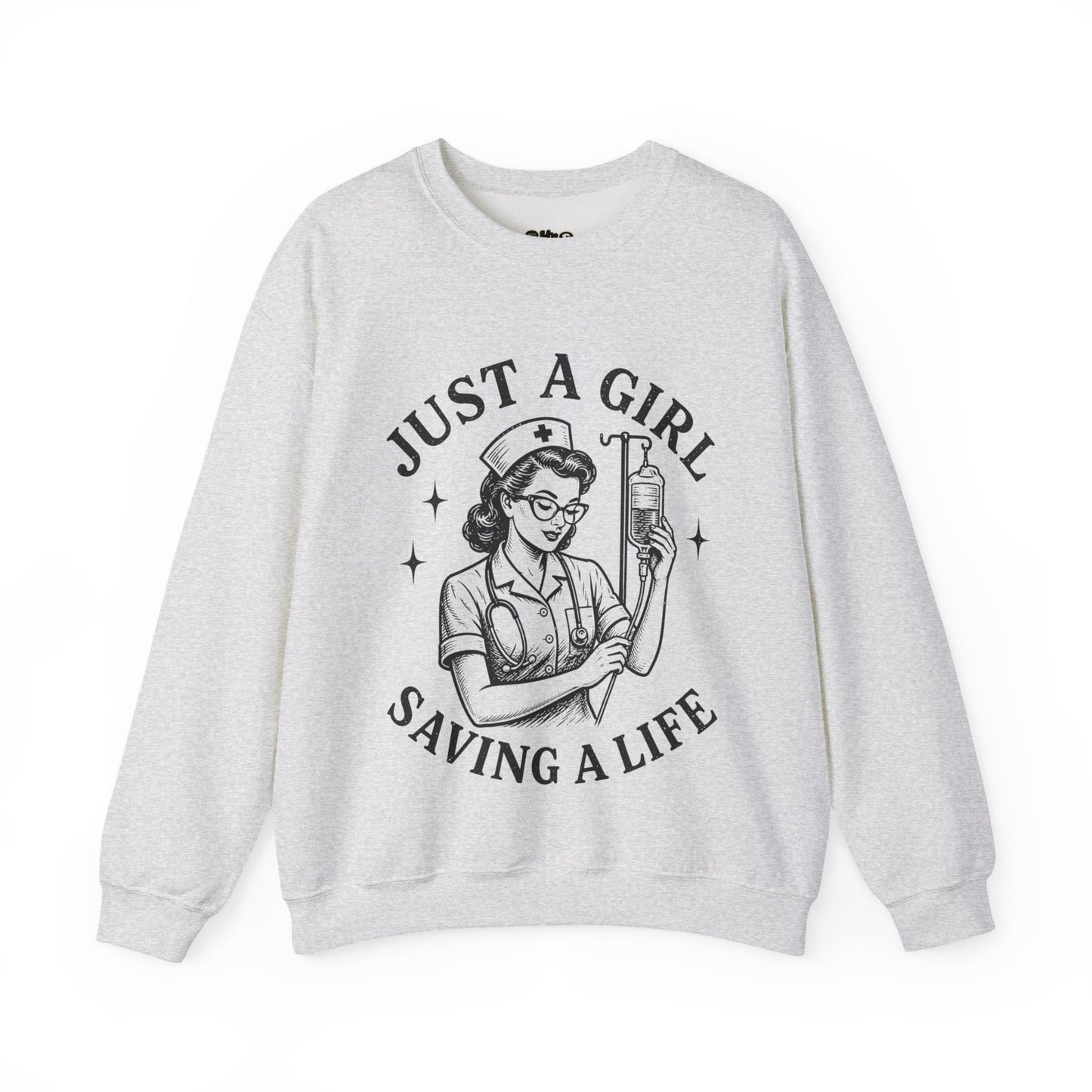 Just a Girl Saving a Life | Vintage Nurse Linocut Graphic Tee - pick your nurse