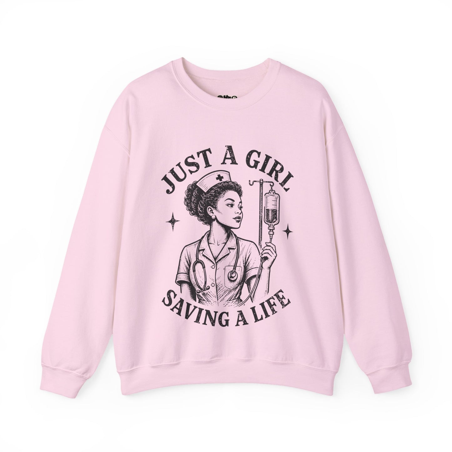 Just a Girl Saving a Life | Vintage Nurse Linocut Graphic Tee - pick your nurse