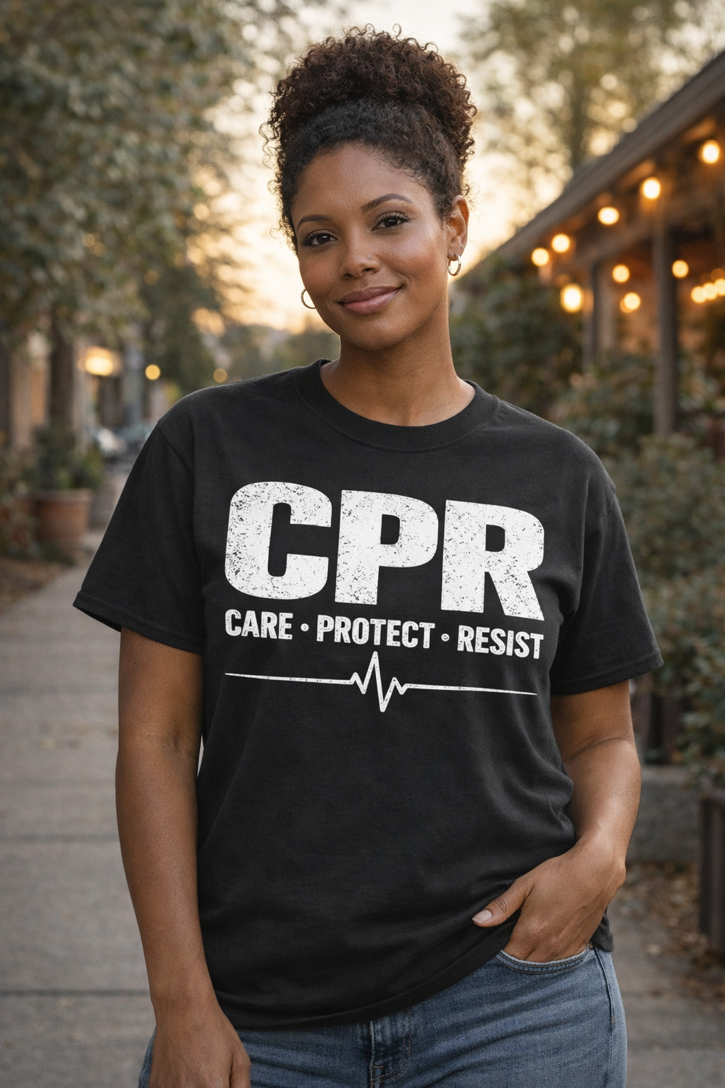 CPR T-Shirt — Care • Protect • Resist