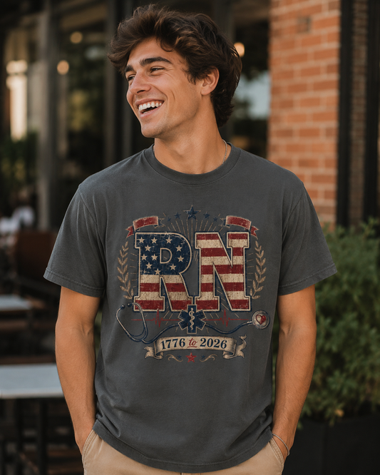 1776–2026 America 250 Anniversary Nurse Tee
