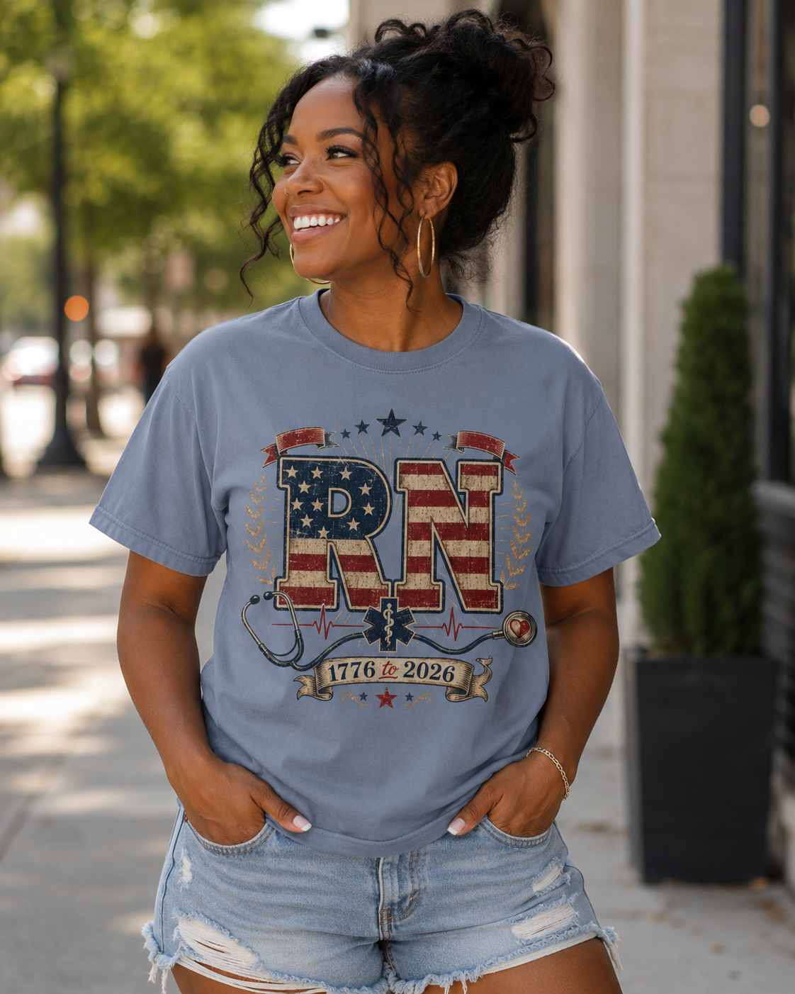 1776–2026 America 250 Anniversary Nurse Tee