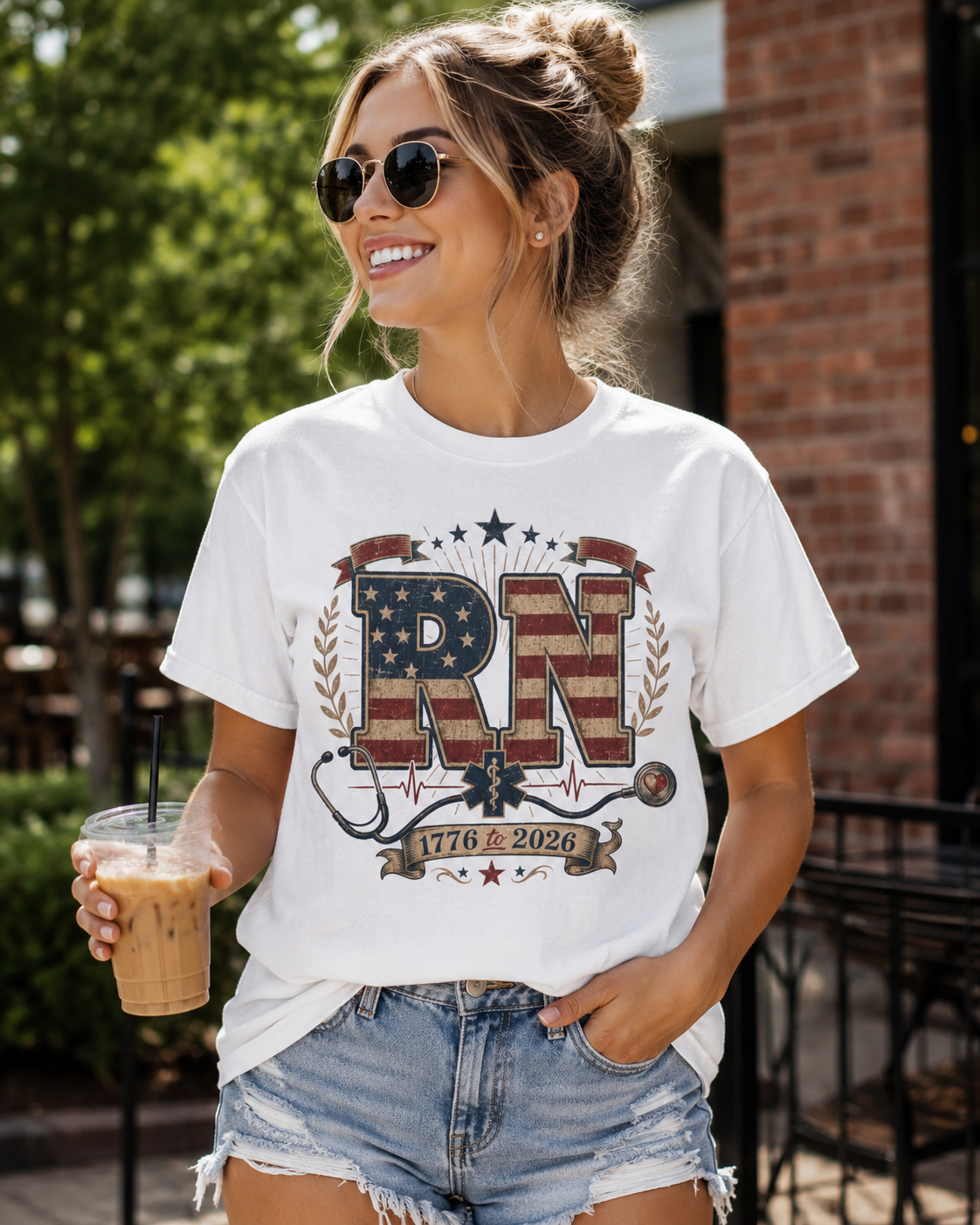 1776–2026 America 250 Anniversary Nurse Tee