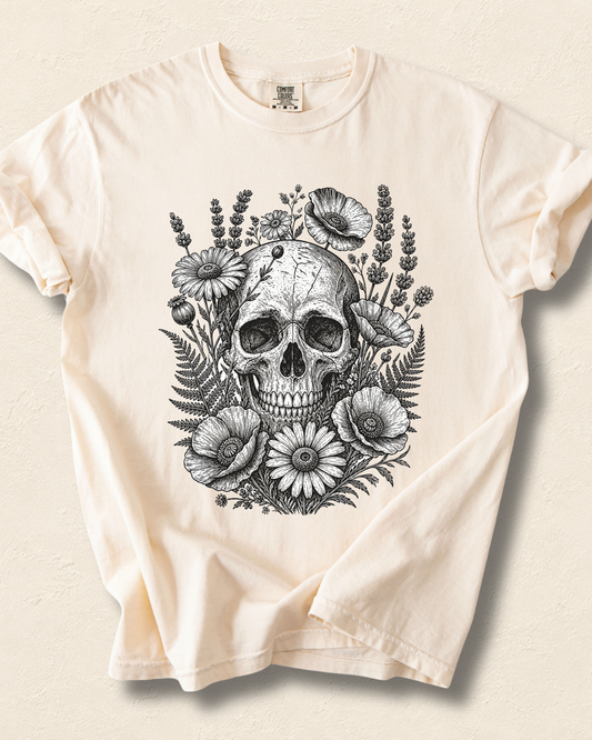 Floral Skull T-Shirt
