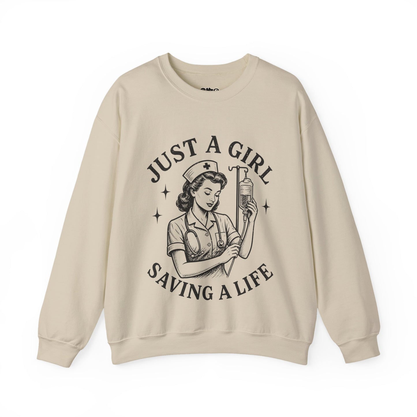 Just a Girl Saving a Life | Vintage Nurse Linocut Graphic Tee - pick your nurse